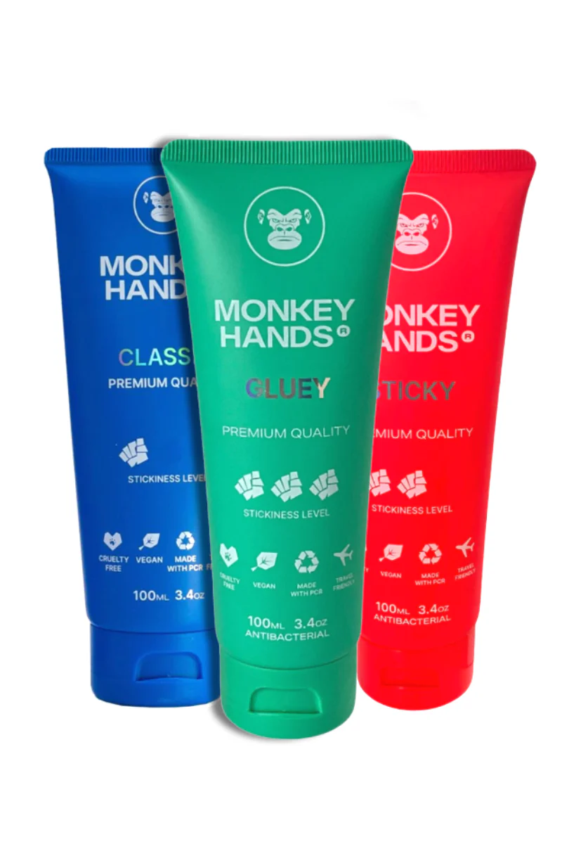Monkey Hands Grip Aid 3 Pack - Sticky/Gluey/Classic (3 x 100ml)