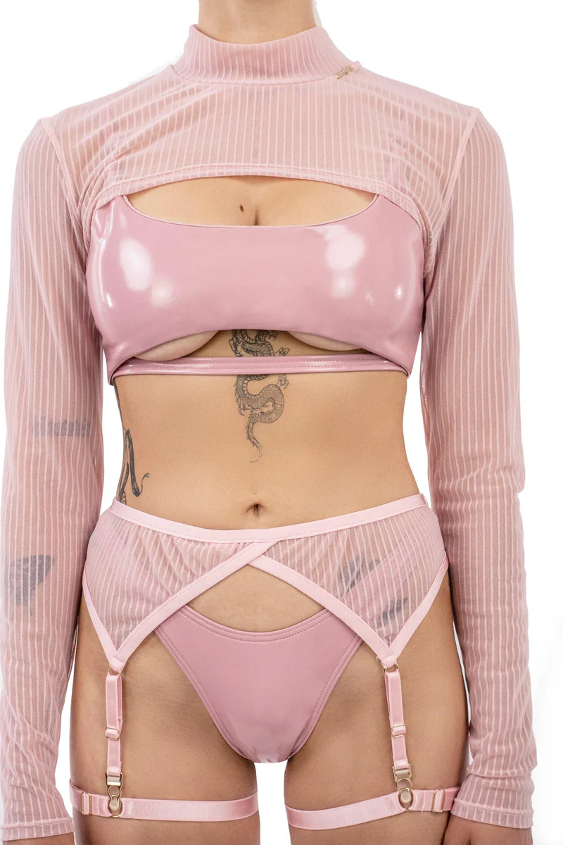 Naughty Thoughts XXX Rated See Through Shrug - Pink - Image 3