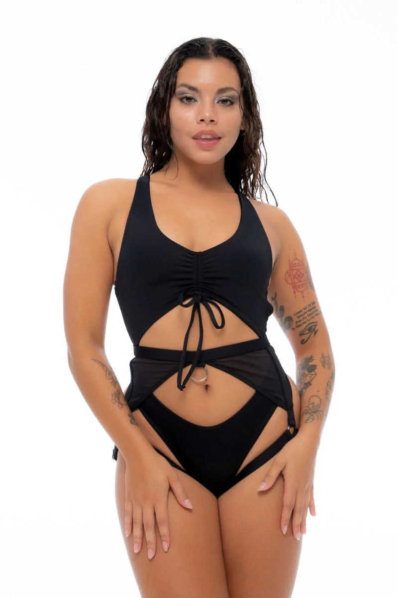 Nona Perkasa Hotline Garter Belt - Black - Image 3