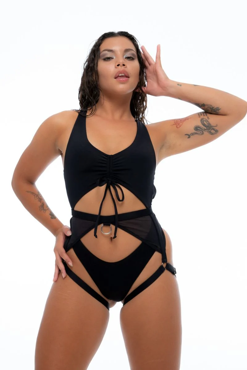 Nona Perkasa Hotline Garter Belt - Black - Image 6