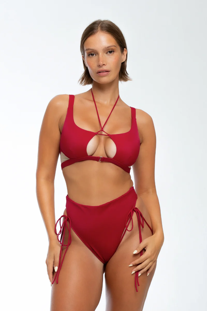 Nona Perkasa Midnight Snack Cherry on the Top Bottoms - Burgundy