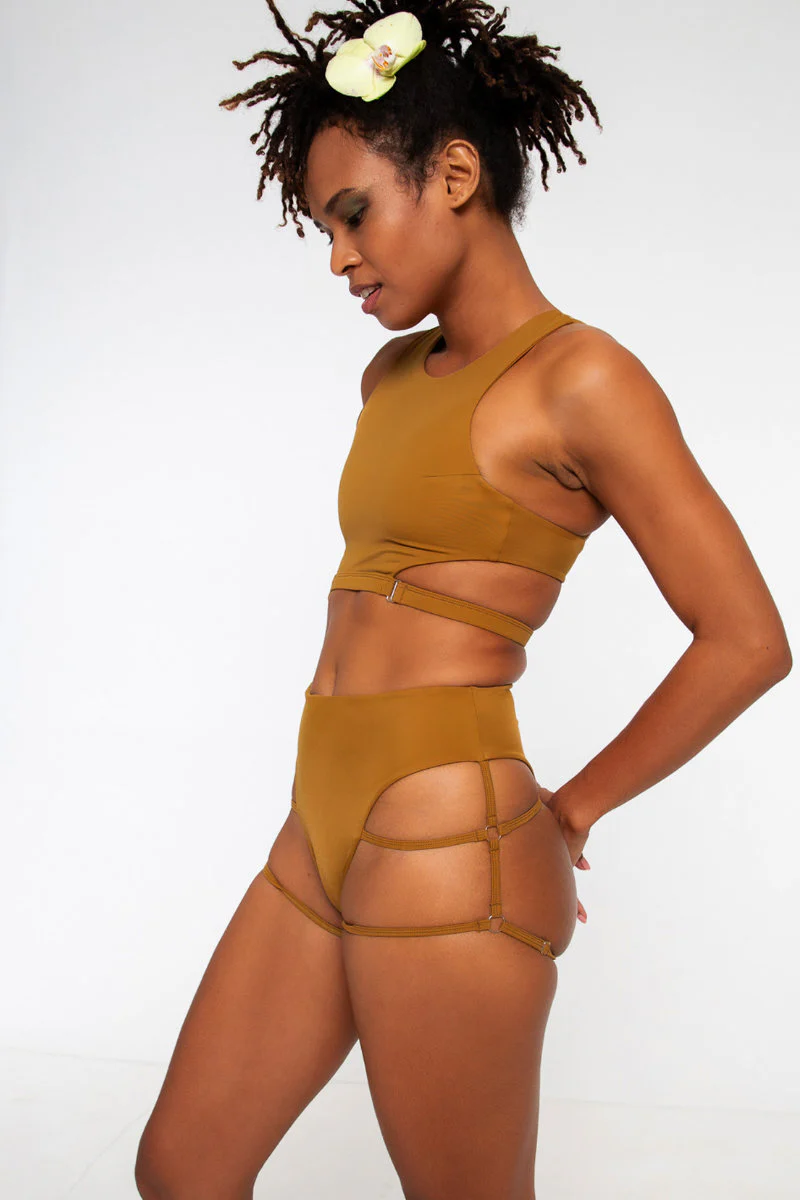 Nona Perkasa Night Jasmine Bottoms - Brass - Image 3
