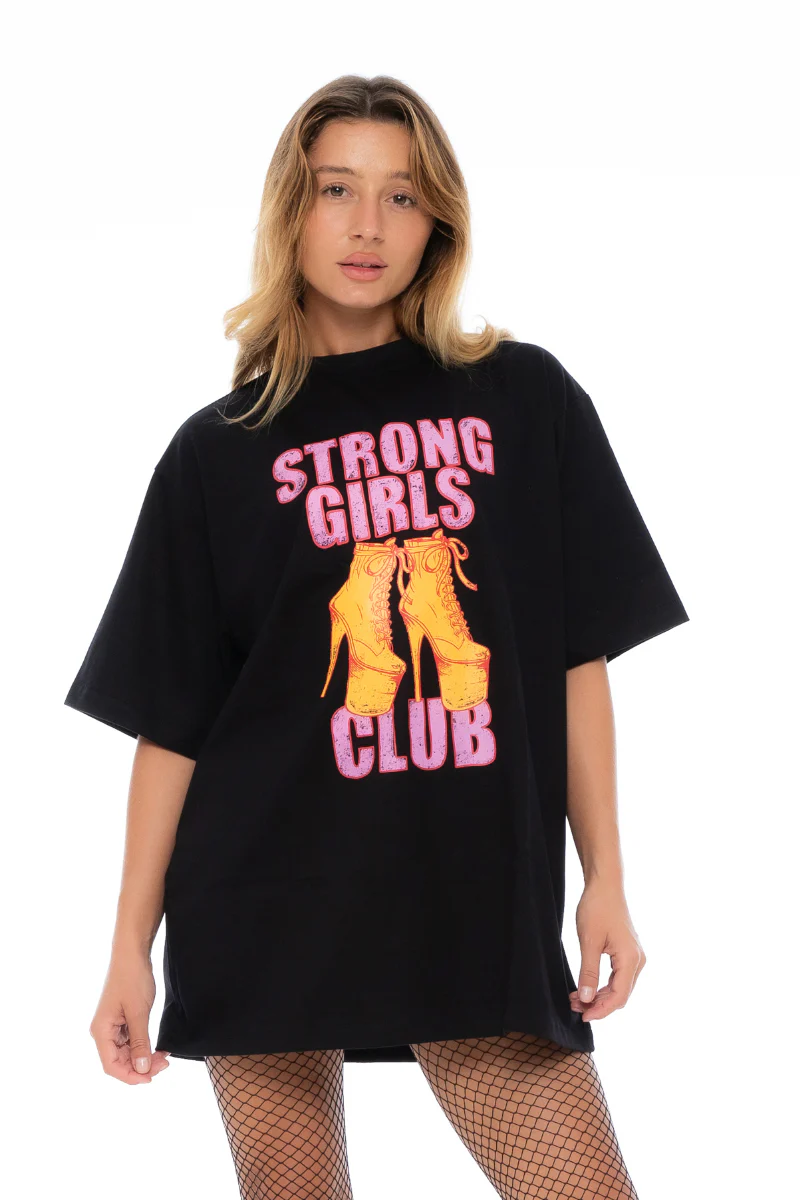 Nona Perkasa Strong Girls T-shirt - Black - Image 3