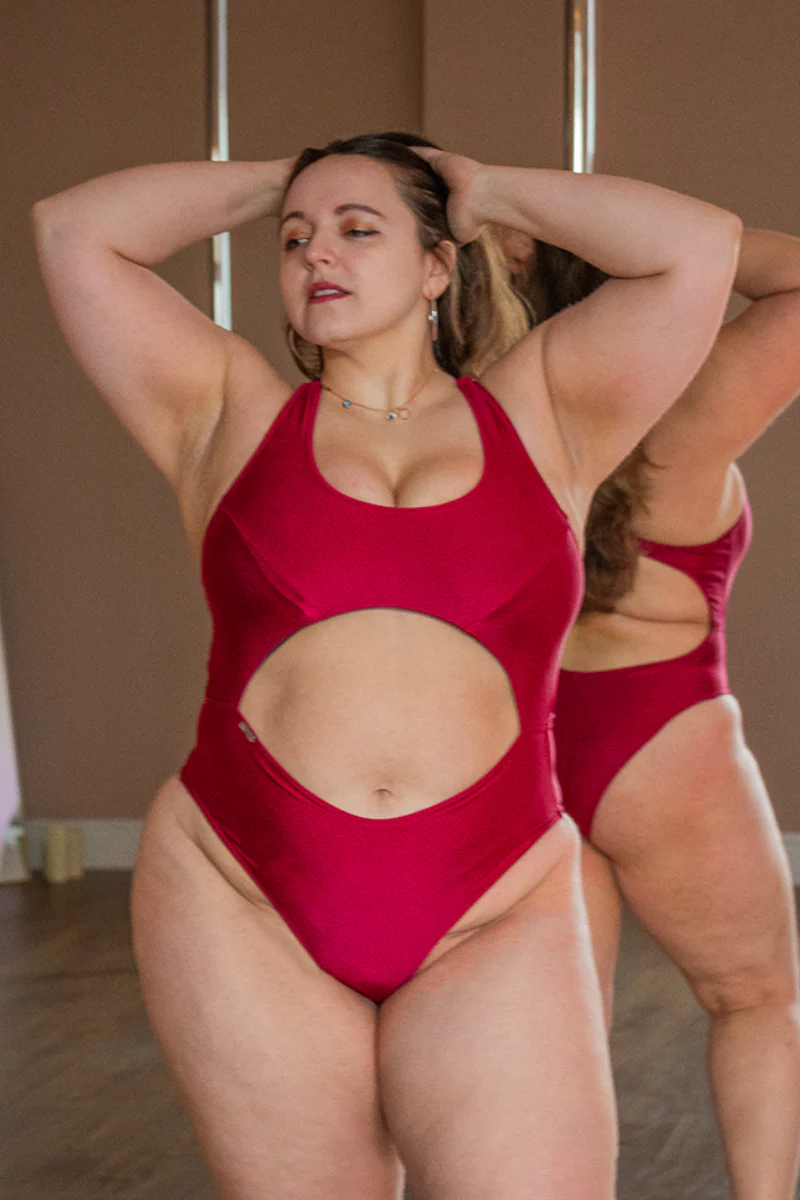 Paradise Chick Florida Bodysuit - Passion Red