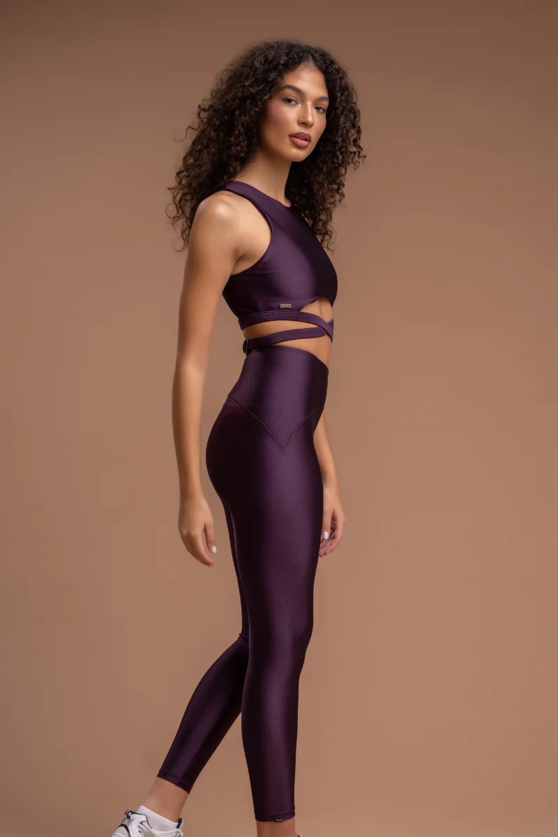 Paradise Chick Gigi Active Leggings - Maroon - Image 5