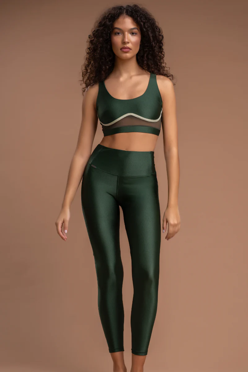 Paradise Chick Gigi Mesh Leggings - Royal Green - Image 2