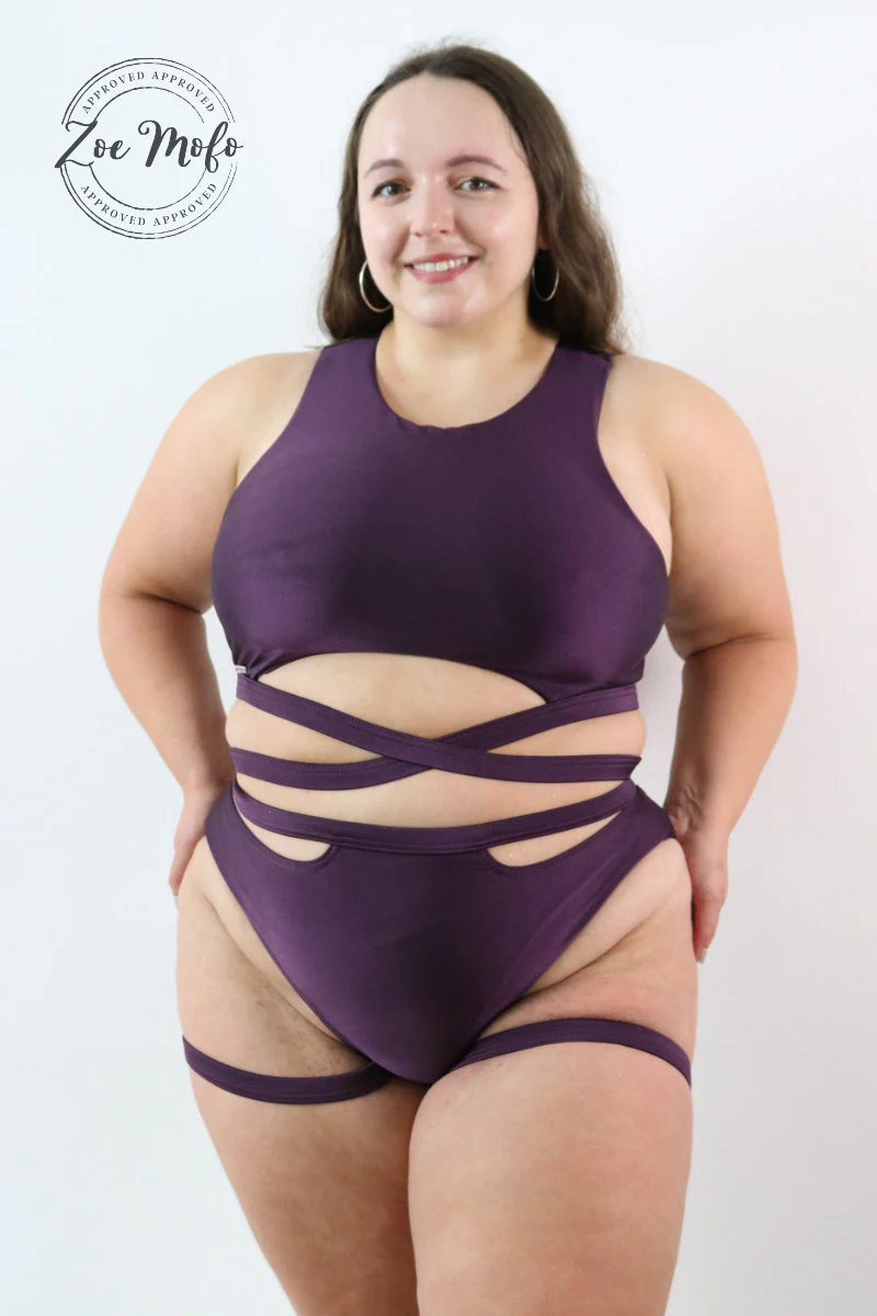 Paradise Chick Miami Wrap Top - Maroon