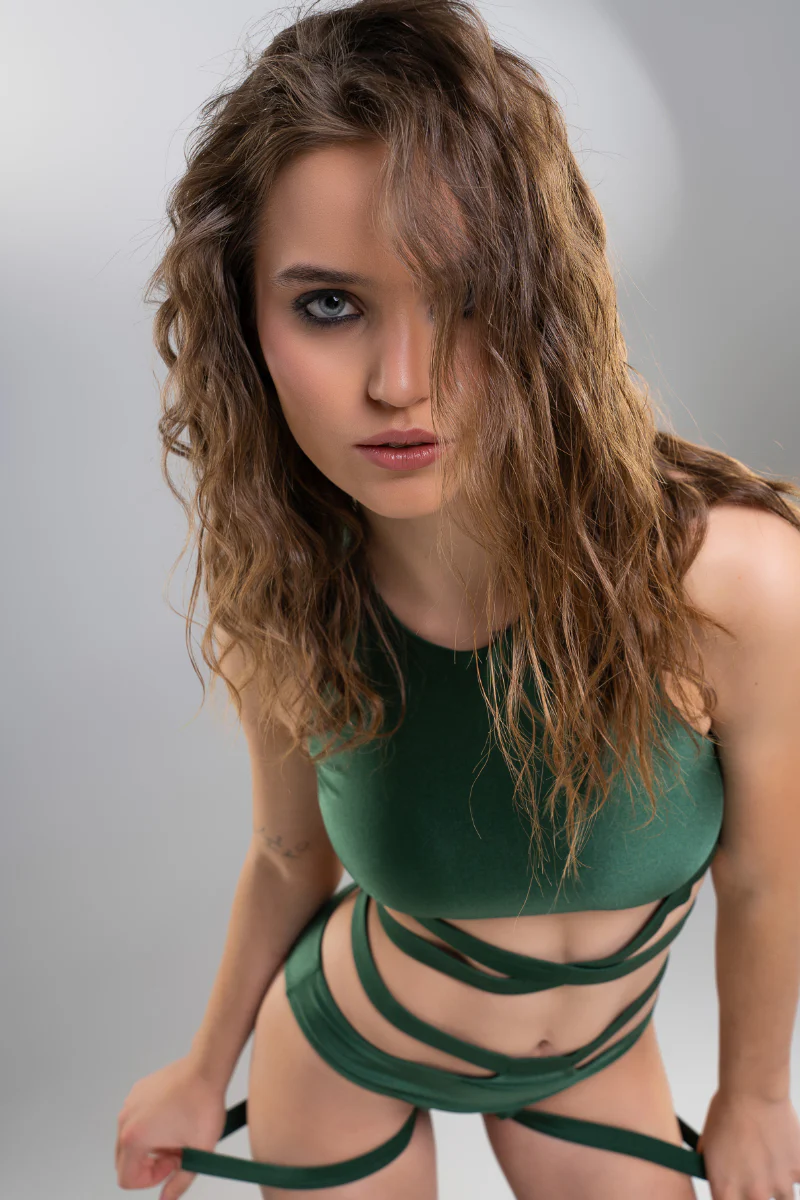 Paradise Chick Miami Wrap Top - Royal Green - Image 5