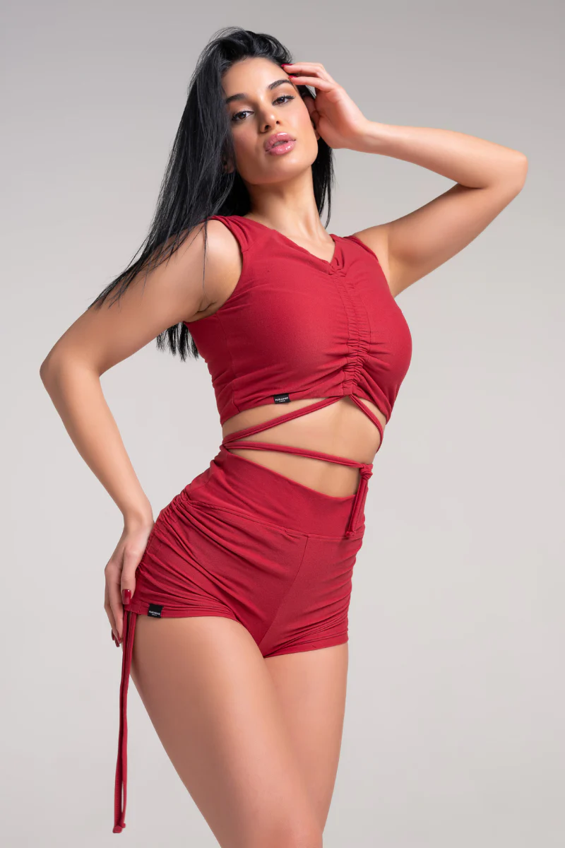 Paradise Chick Supreme Butter Soft Top - Burgundy - Image 5