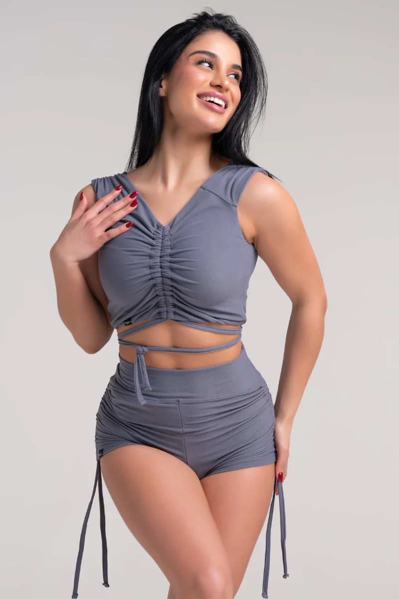 Paradise Chick Supreme Butter Soft Top - Grey - Image 5