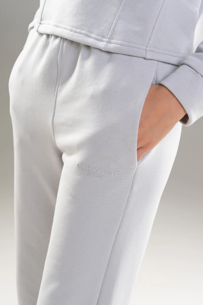Paradise Chick Supreme Jersey Logo Joggers - Light Grey - Image 3