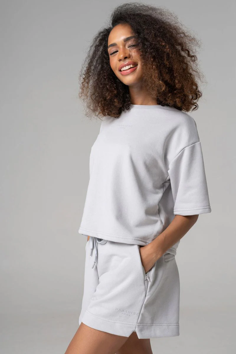 Paradise Chick Supreme Logo T-shirt - Light Grey - Image 3