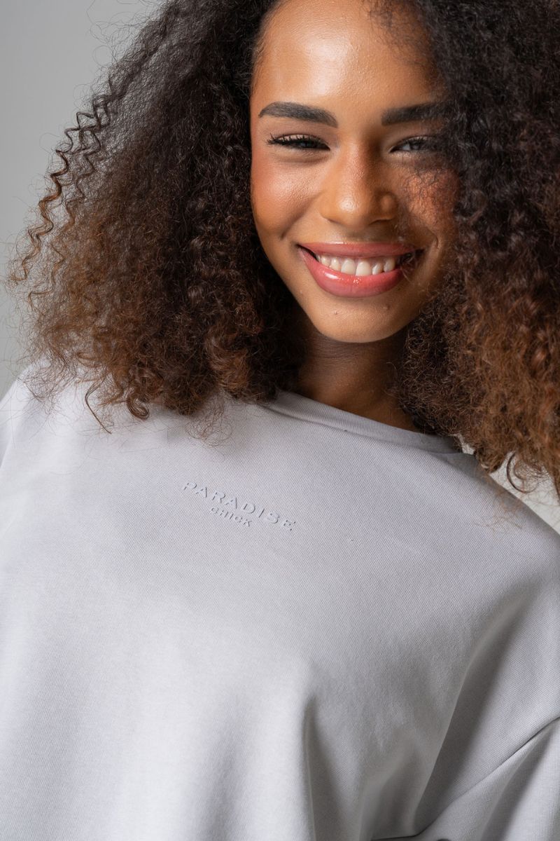 Paradise Chick Supreme Logo T-shirt - Light Grey - Image 4