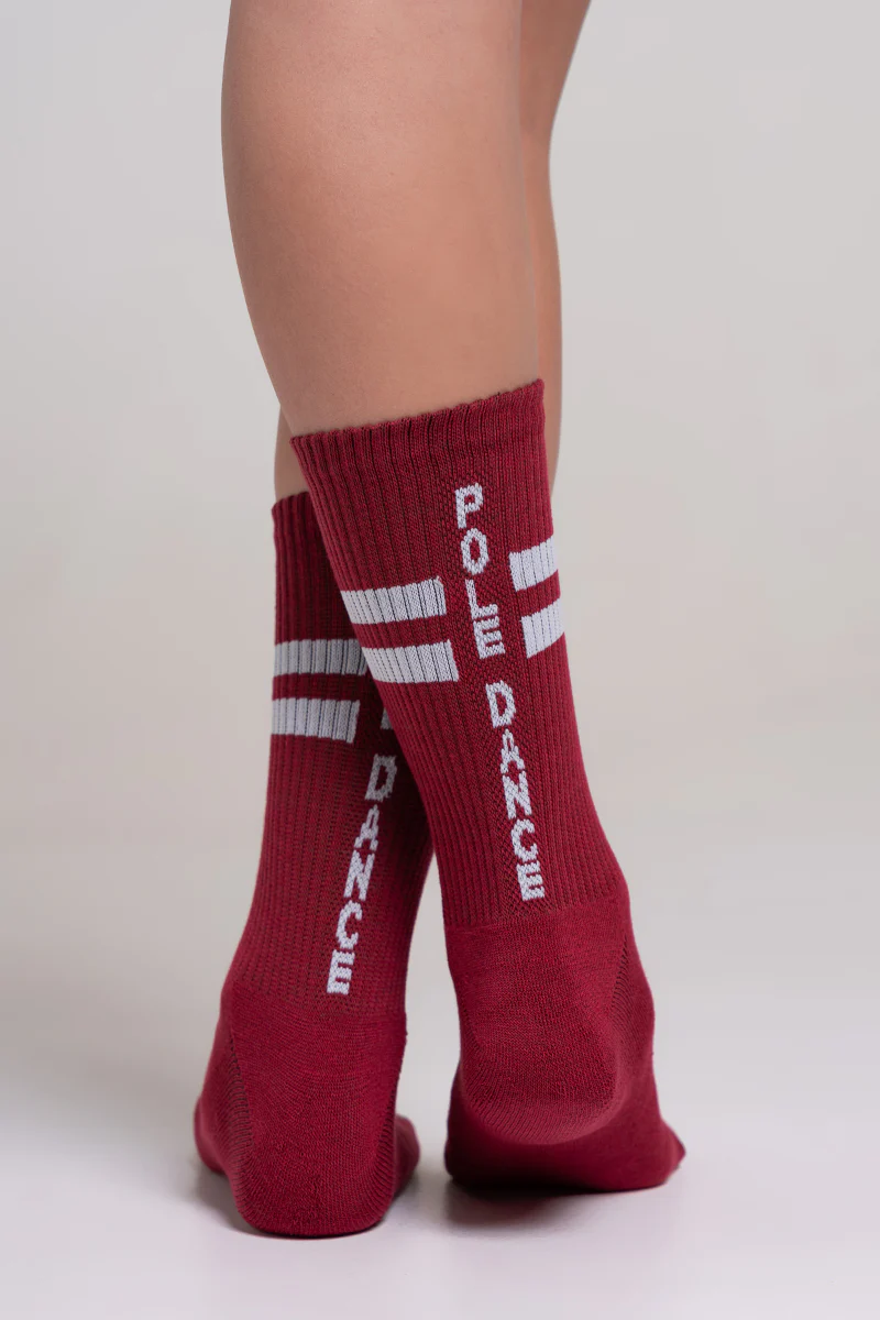 Paradise Chick Supreme Pole Dance Socks - Burgundy