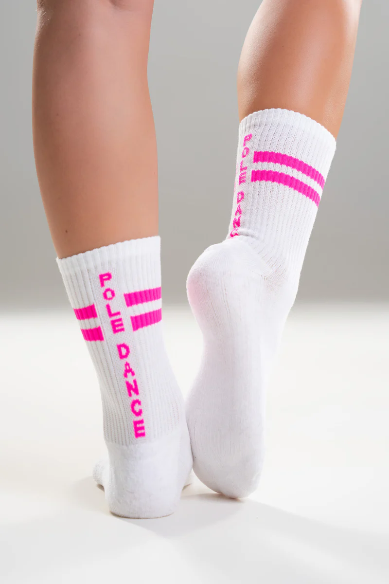 Paradise Chick Supreme Pole Dance Socks - Neon Pink - Image 3