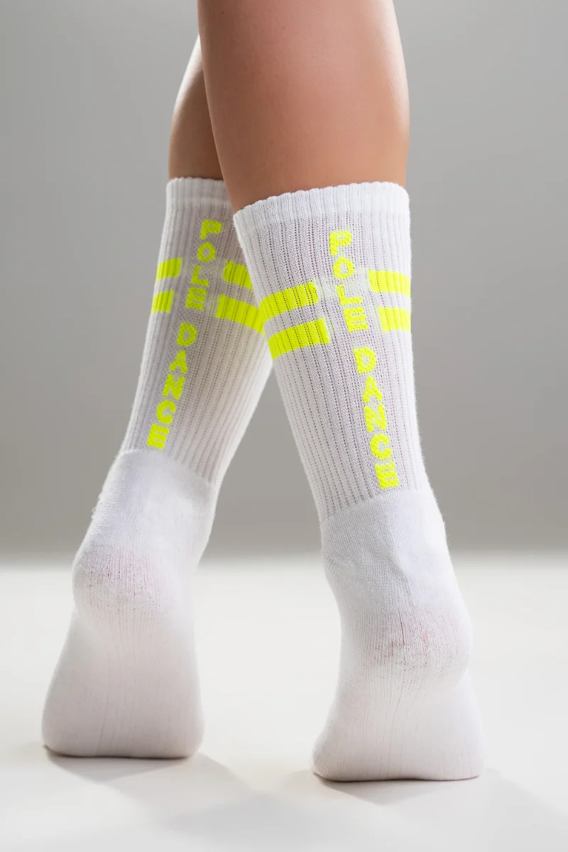 Paradise Chick Supreme Pole Dance Socks - Neon Yellow