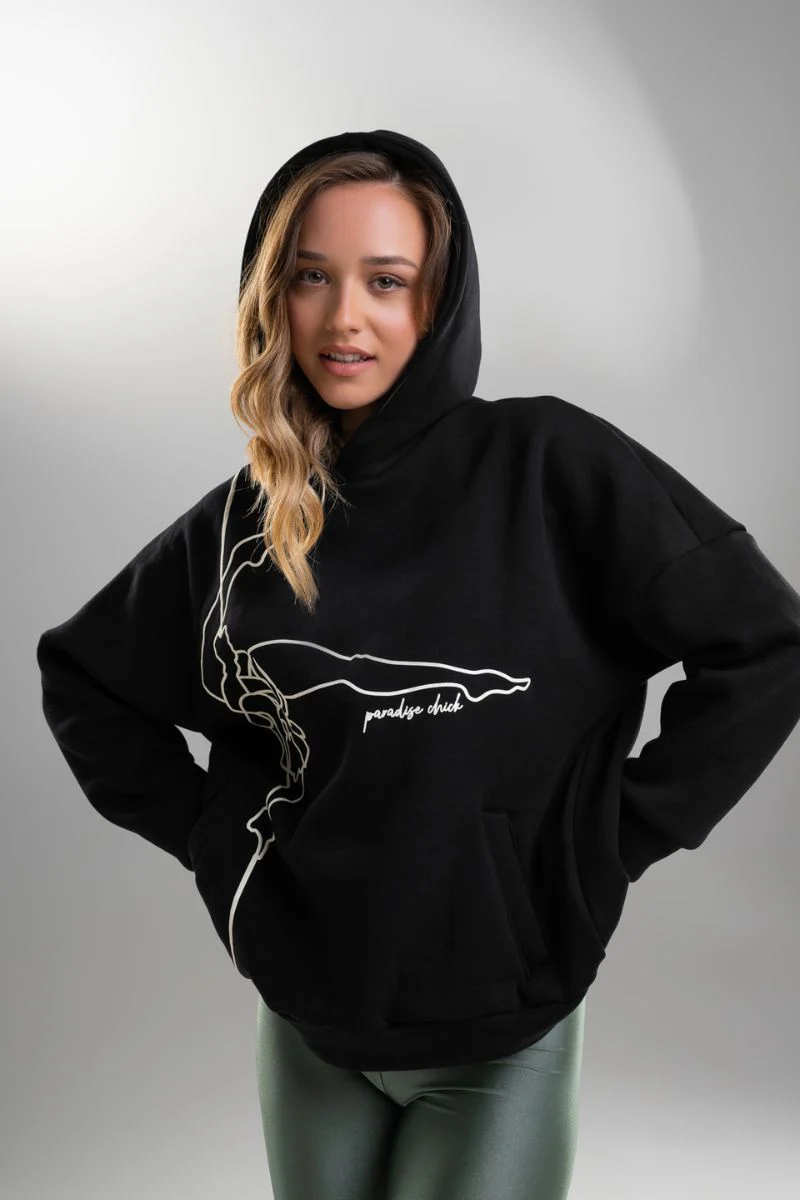 Paradise Chick Supreme Pole Dancer Hoodie - Black - Image 5