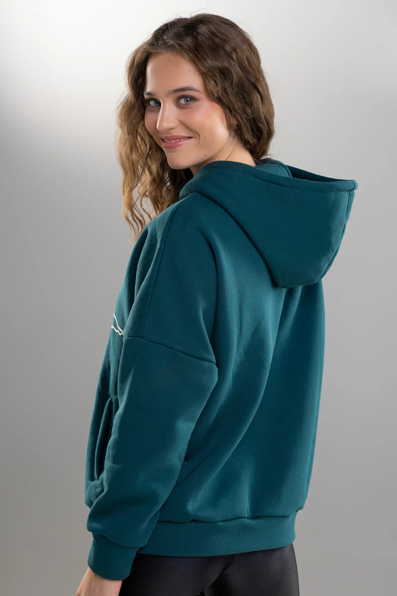 Paradise Chick Supreme Pole Dancer Hoodie - Petrol - Image 2