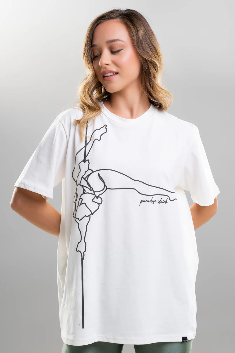 Paradise Chick Supreme Poledancer T-shirt - White - Image 5