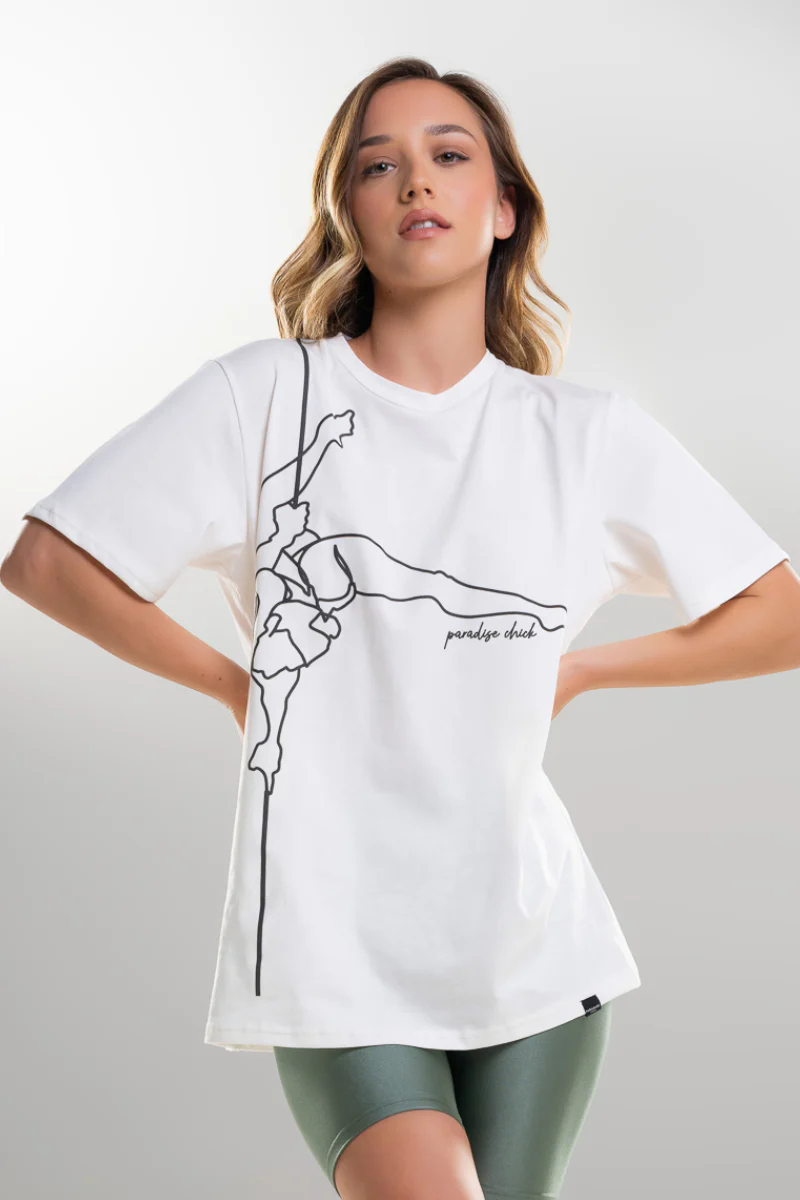 Paradise Chick Supreme Poledancer T-shirt - White - Image 6