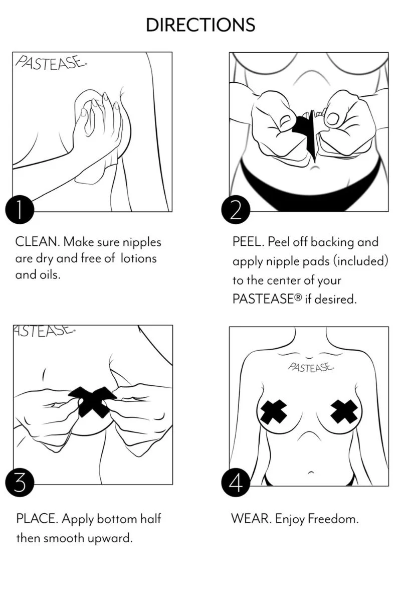 Pastease Boney Hands Nipple Pasties - Skeleton - Image 5