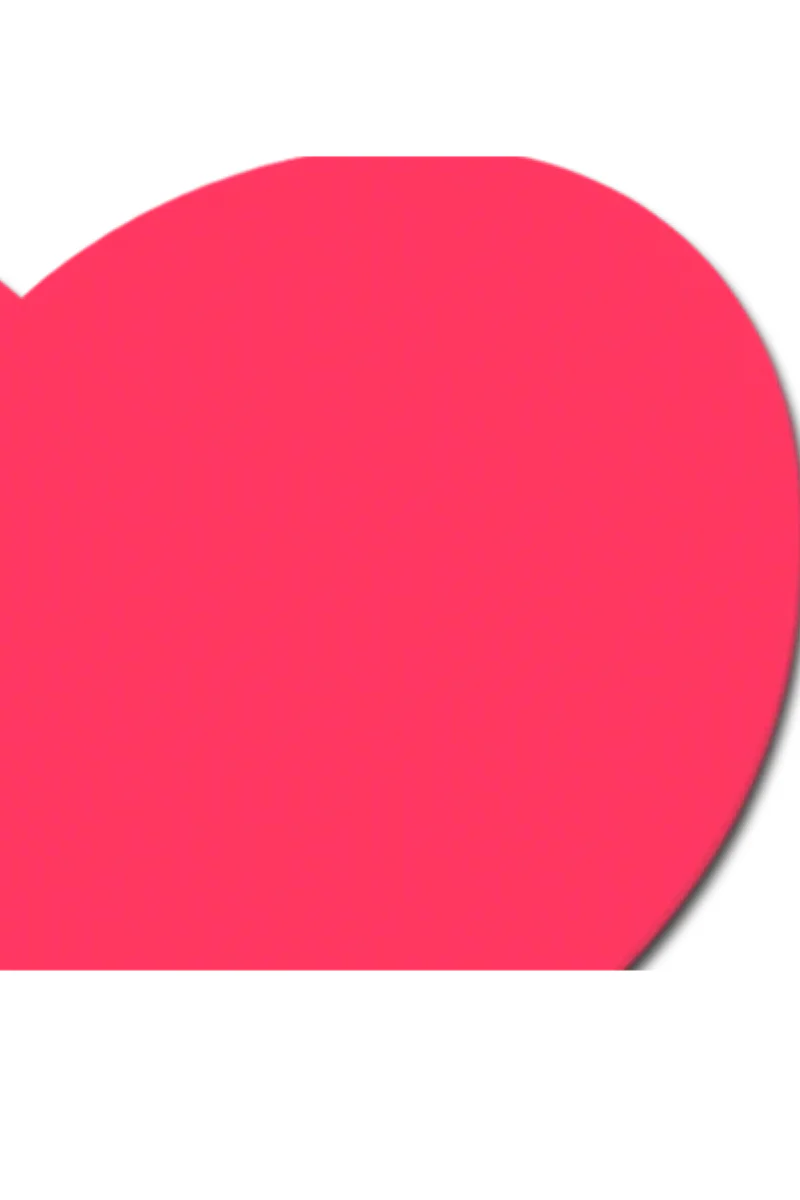 Pastease Glow in the Dark Heart Nipple Pasties - Neon Pink - Image 7