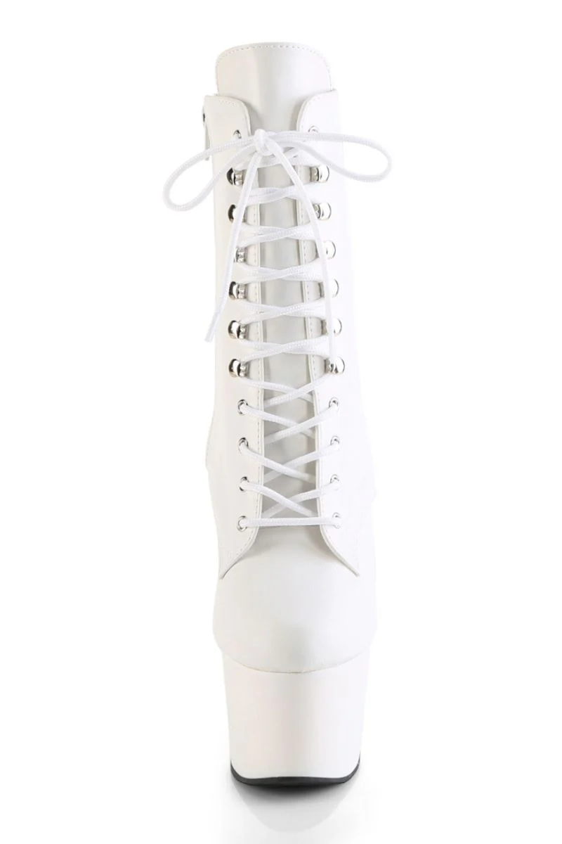 Pleaser USA Adore-1020 7inch Boots - Matte White - Image 2