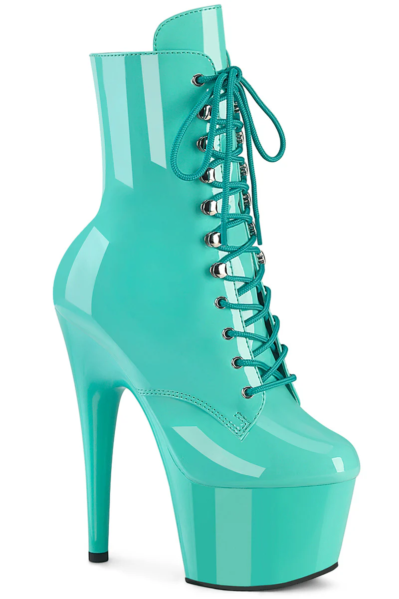 Pleaser USA Adore-1020 7inch Boots - Patent Aqua