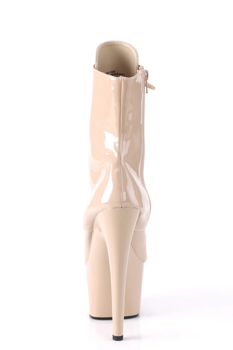 Pleaser USA Adore-1020 7inch Boots - Patent Beige - Image 3