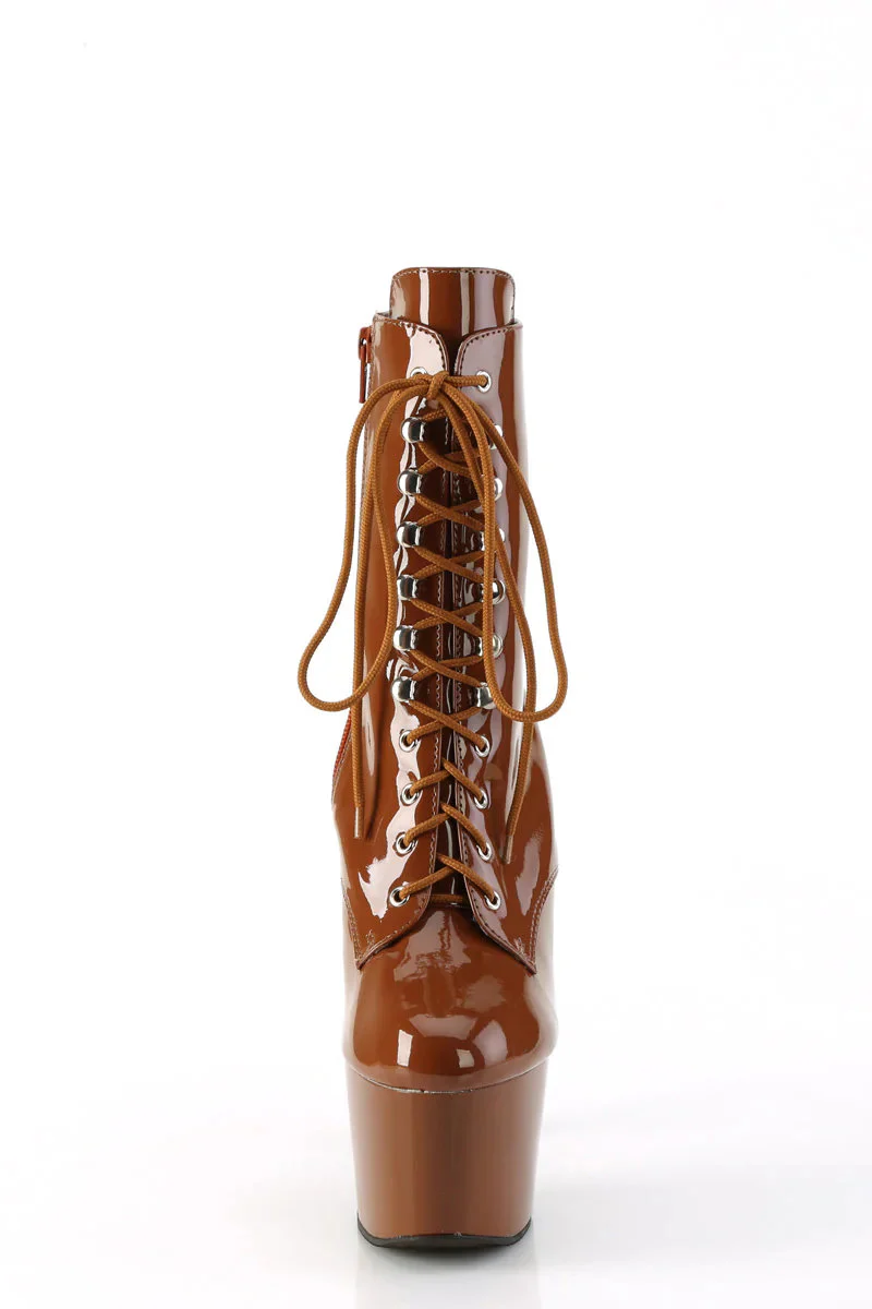 Pleaser USA Adore-1020 7inch Boots - Patent Caramel - Image 2
