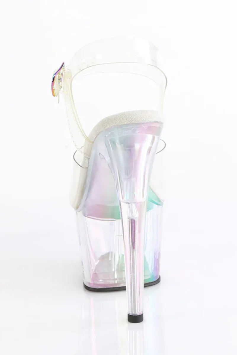 Pleaser USA Adore-708HT 7inch Stilettos - Holographic Clear - Image 4
