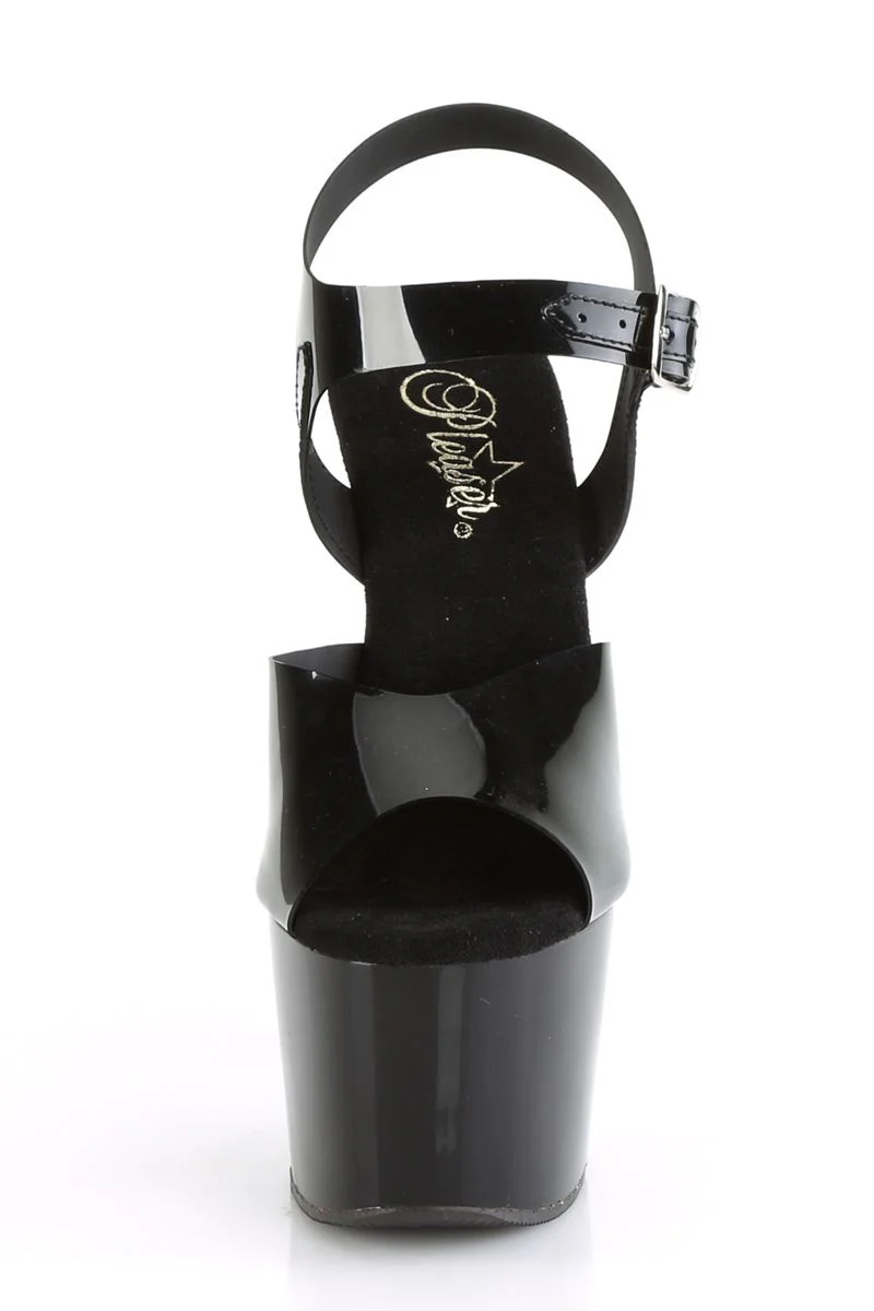 Pleaser USA Adore-708N 7inch Jelly-Like Stilettos - Black - Image 4