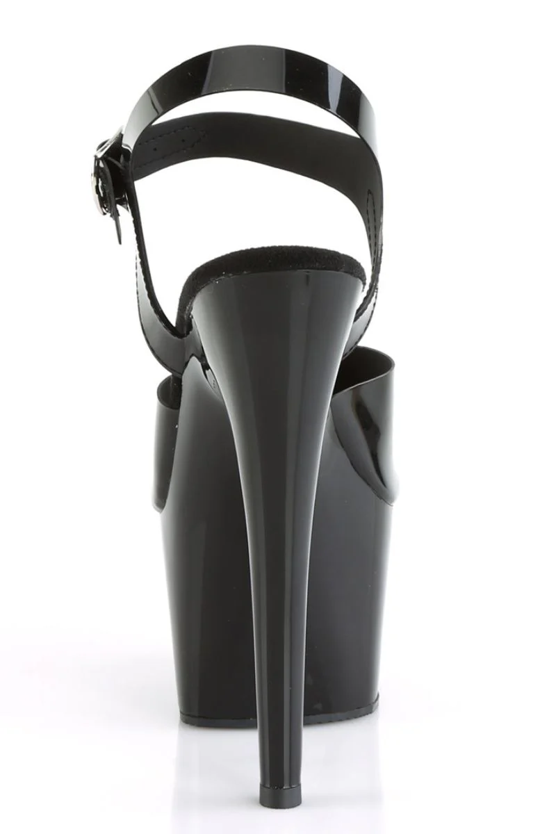 Pleaser USA Adore-708N 7inch Jelly-Like Stilettos - Black - Image 5