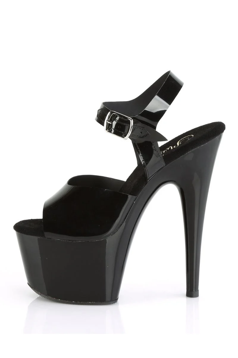 Pleaser USA Adore-708N 7inch Jelly-Like Stilettos - Black - Image 6