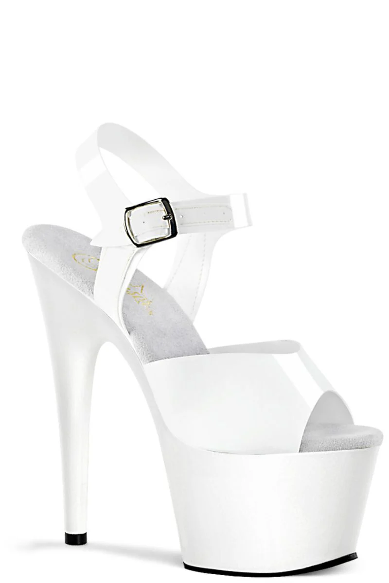 Pleaser USA Adore-708N 7inch Jelly-Like Stilettos - White - Image 3