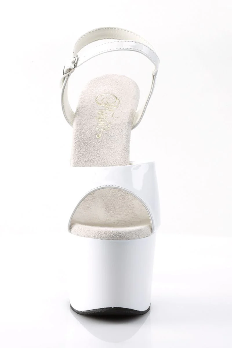 Pleaser USA Adore-709 7inch Stilettos - Patent White - Image 2