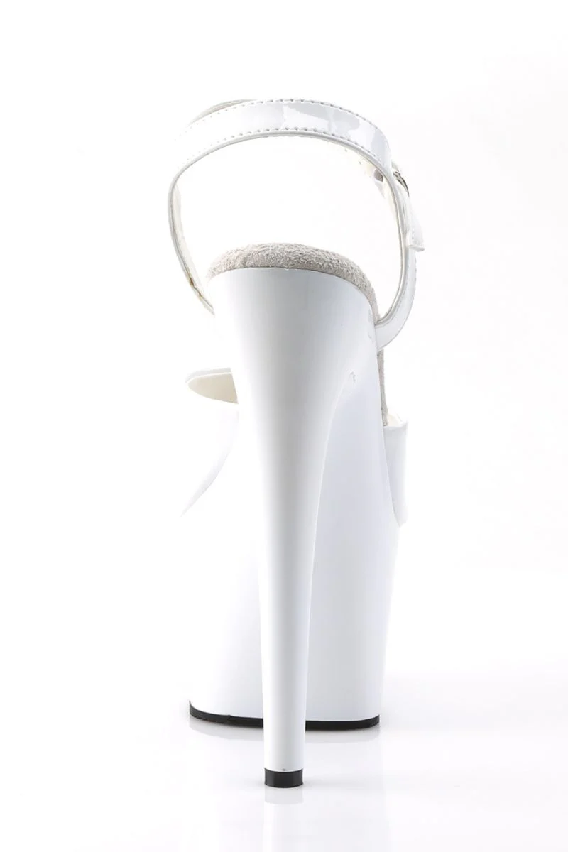 Pleaser USA Adore-709 7inch Stilettos - Patent White - Image 3