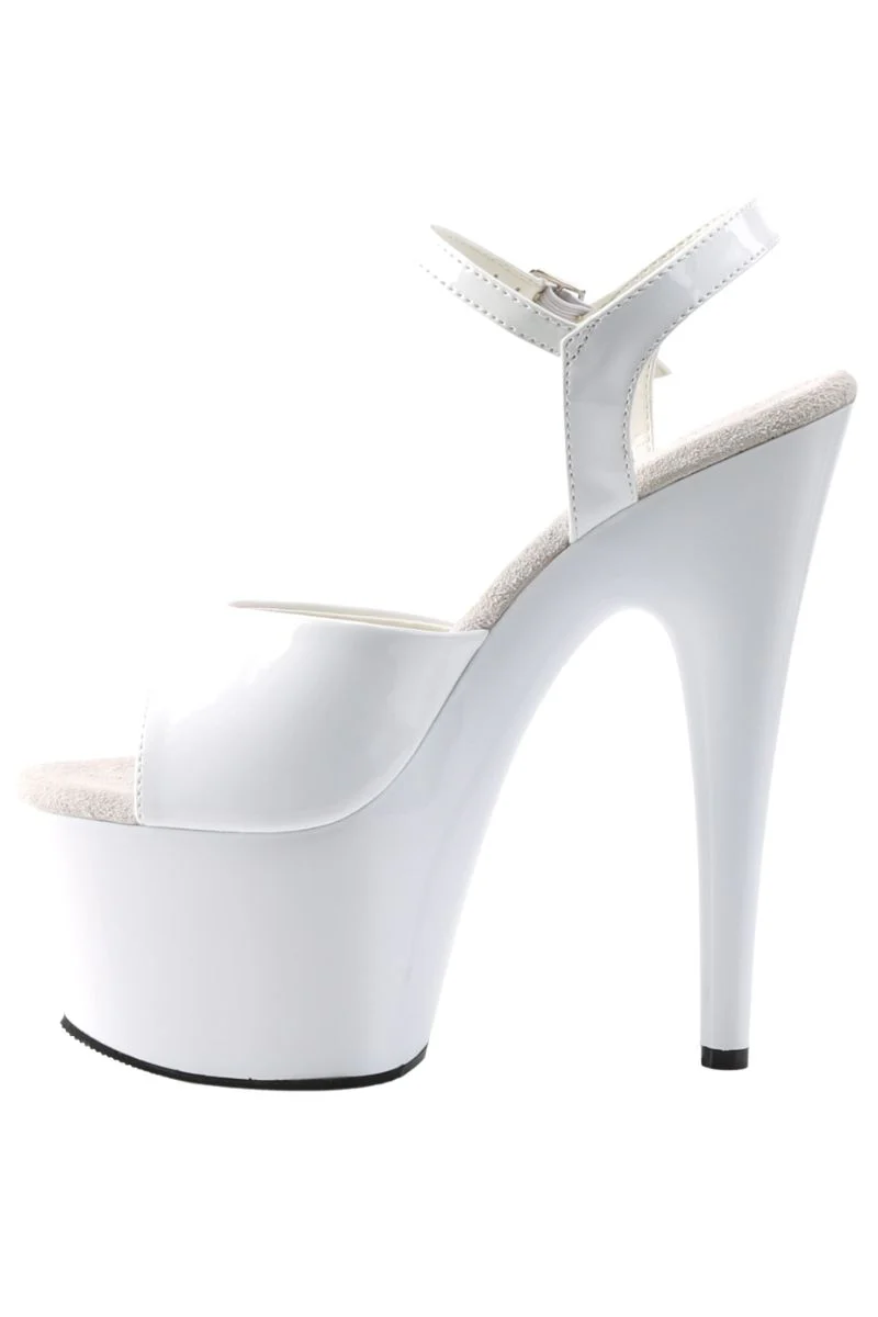 Pleaser USA Adore-709 7inch Stilettos - Patent White - Image 4