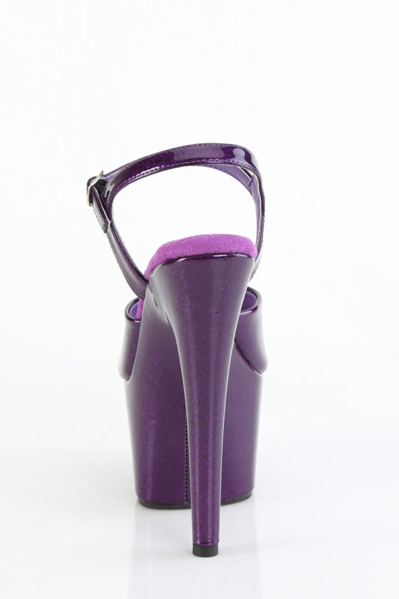 Pleaser USA Adore-709GP 7inch Stilettos - Purple Glitter - Image 3