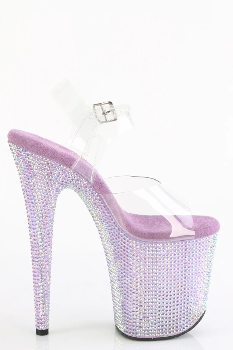 Pleaser USA Bejewelled-808RRS 8inch Stilettos - Lavender
