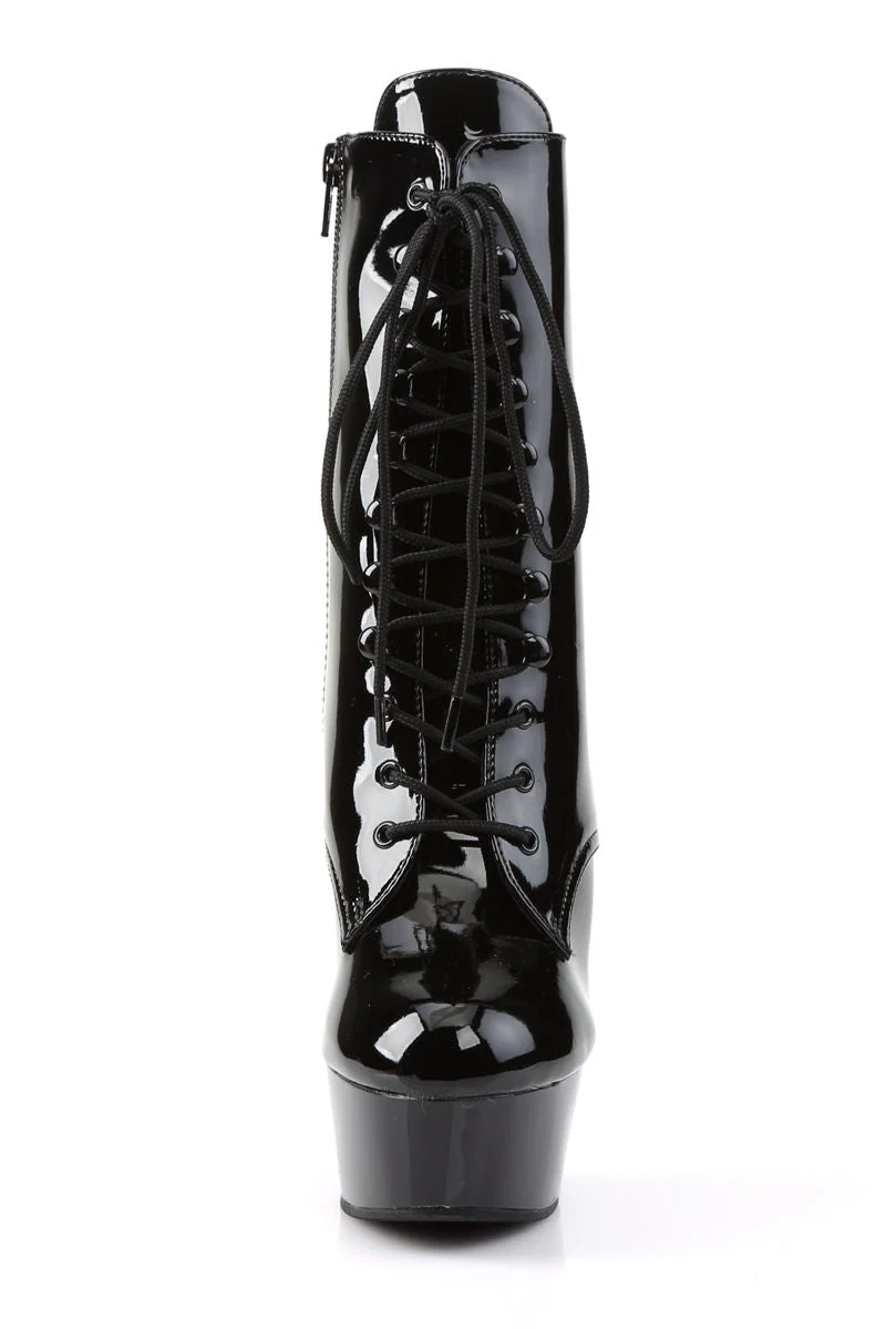 Pleaser USA Delight-1020 6inch Boots - Patent Black - Image 3