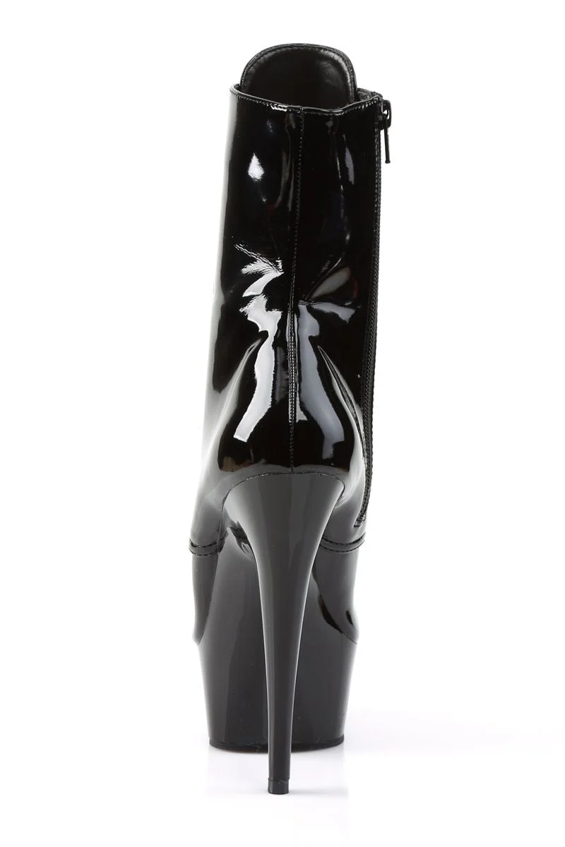 Pleaser USA Delight-1020 6inch Boots - Patent Black - Image 4