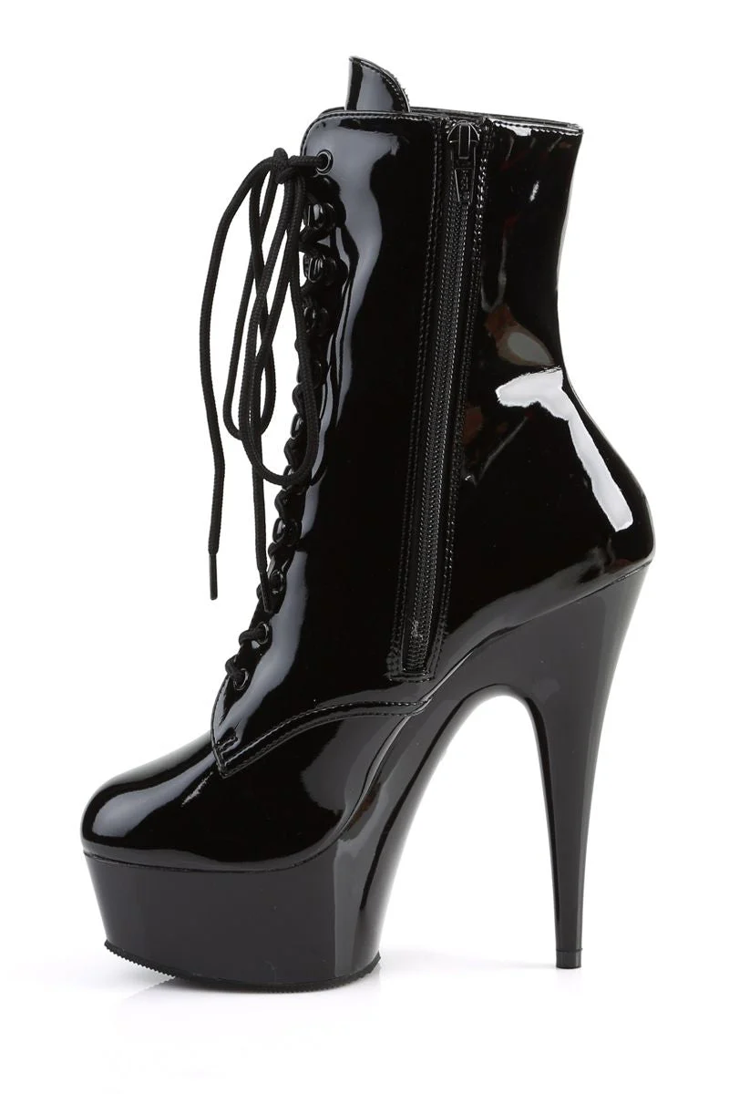 Pleaser USA Delight-1020 6inch Boots - Patent Black - Image 5