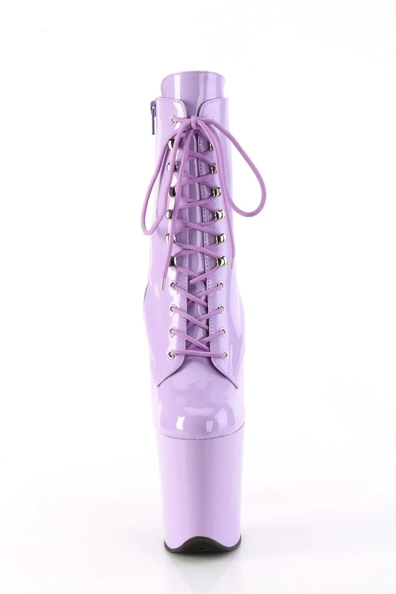 Pleaser USA Flamingo-1020 8inch Boots - Patent Lavender - Image 2