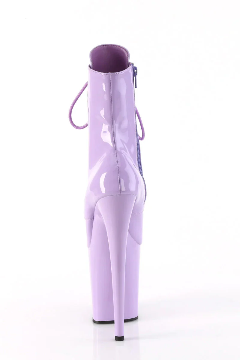 Pleaser USA Flamingo-1020 8inch Boots - Patent Lavender - Image 3