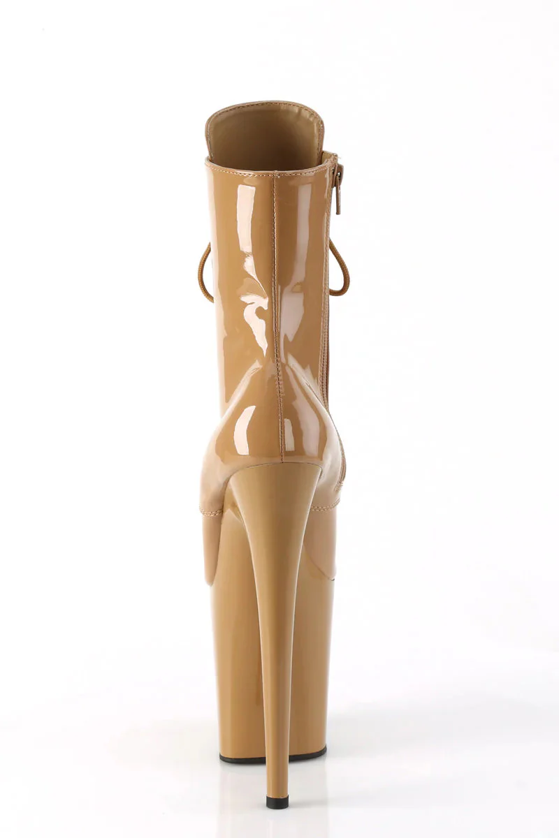 Pleaser USA Flamingo-1020 8inch Boots - Patent Toffee - Image 3