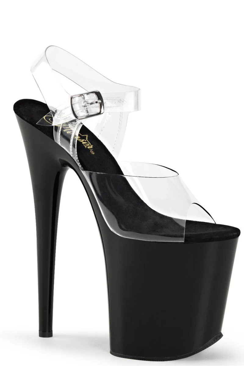 Pleaser USA Flamingo-808 8inch Stilettos - Black - Image 3