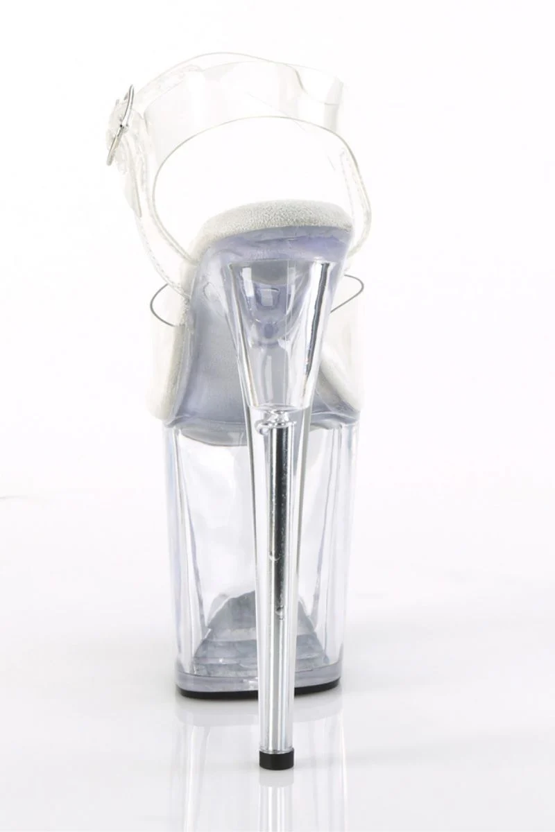 Pleaser USA Flamingo-808 8inch Stilettos - Clear - Image 5