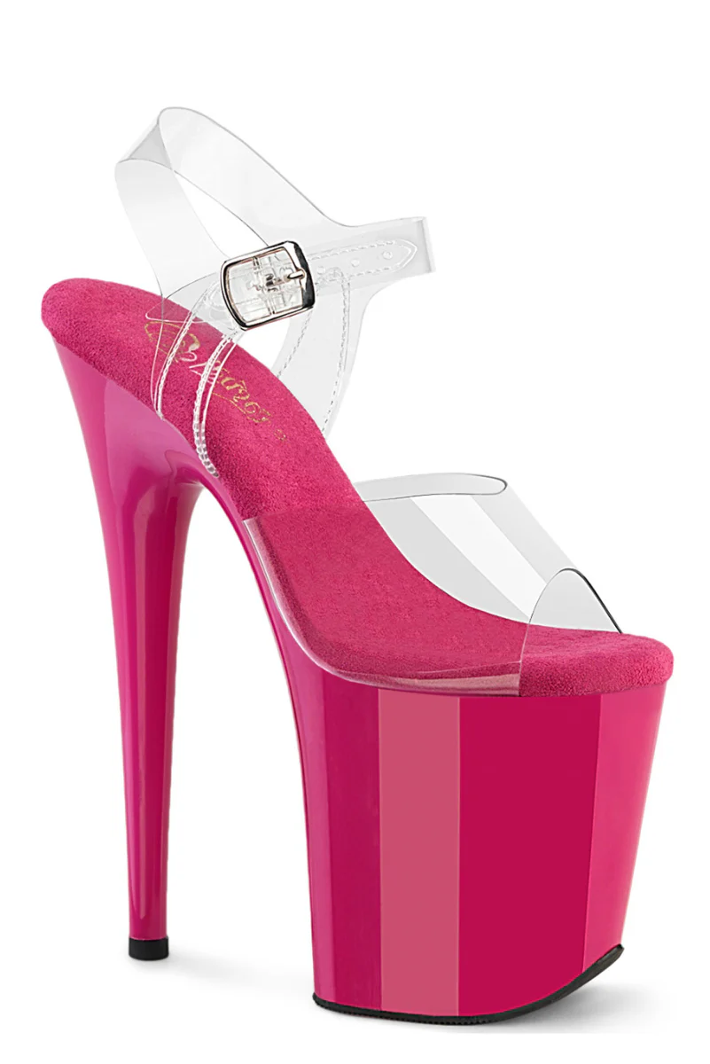 Pleaser USA Flamingo-808 8inch Stilettos - Hot Pink - Image 3