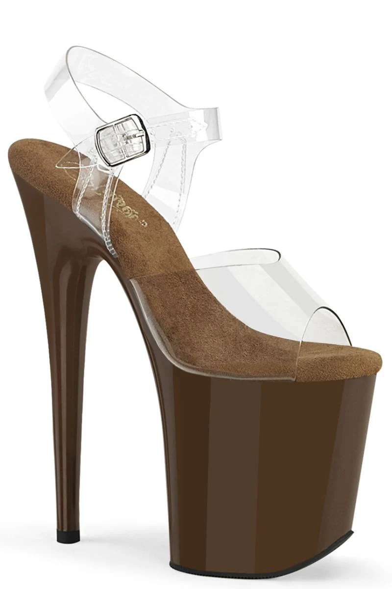 Pleaser USA Flamingo-808 8inch Stilettos - Mocha - Image 3